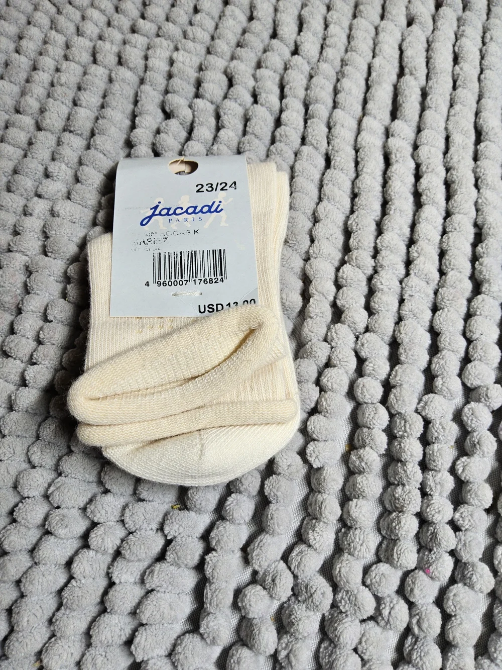 NWOT Bundle of 3 pair Jacadi Kids Socks Size 23/24